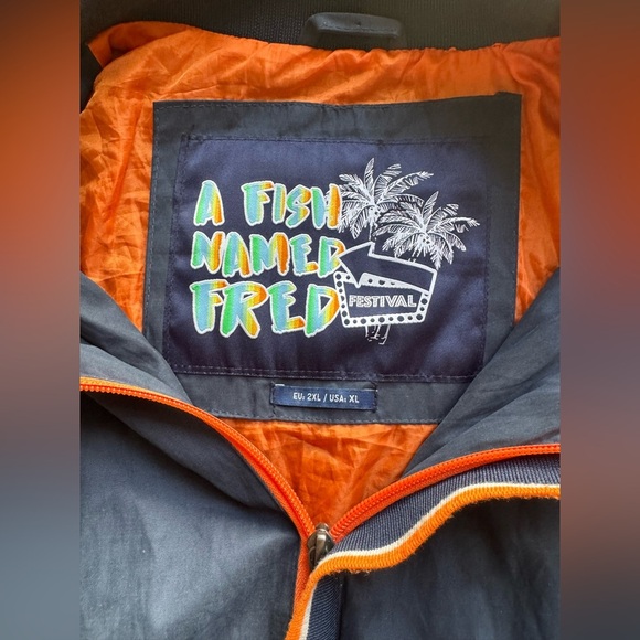 Men’s A Fish Named Fred Blouson Marine Luxury Zip Pocket Ribbed cuffs Jacket - Picture 8 of 15